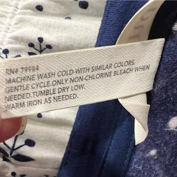 2 Pc PJ Set ❄️SOMA Dk Blue, Long Sleeve Shirt & White & Blue Snowflake Pants - Picture 5 of 9